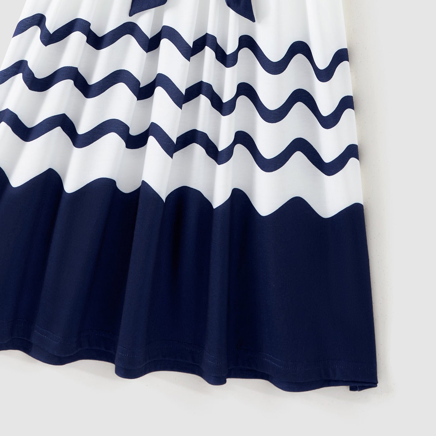 Family Matching Solid Spaghetti Strap Dresses and Striped Colorblock Short-sleeve T-shirts Sets - 20624389