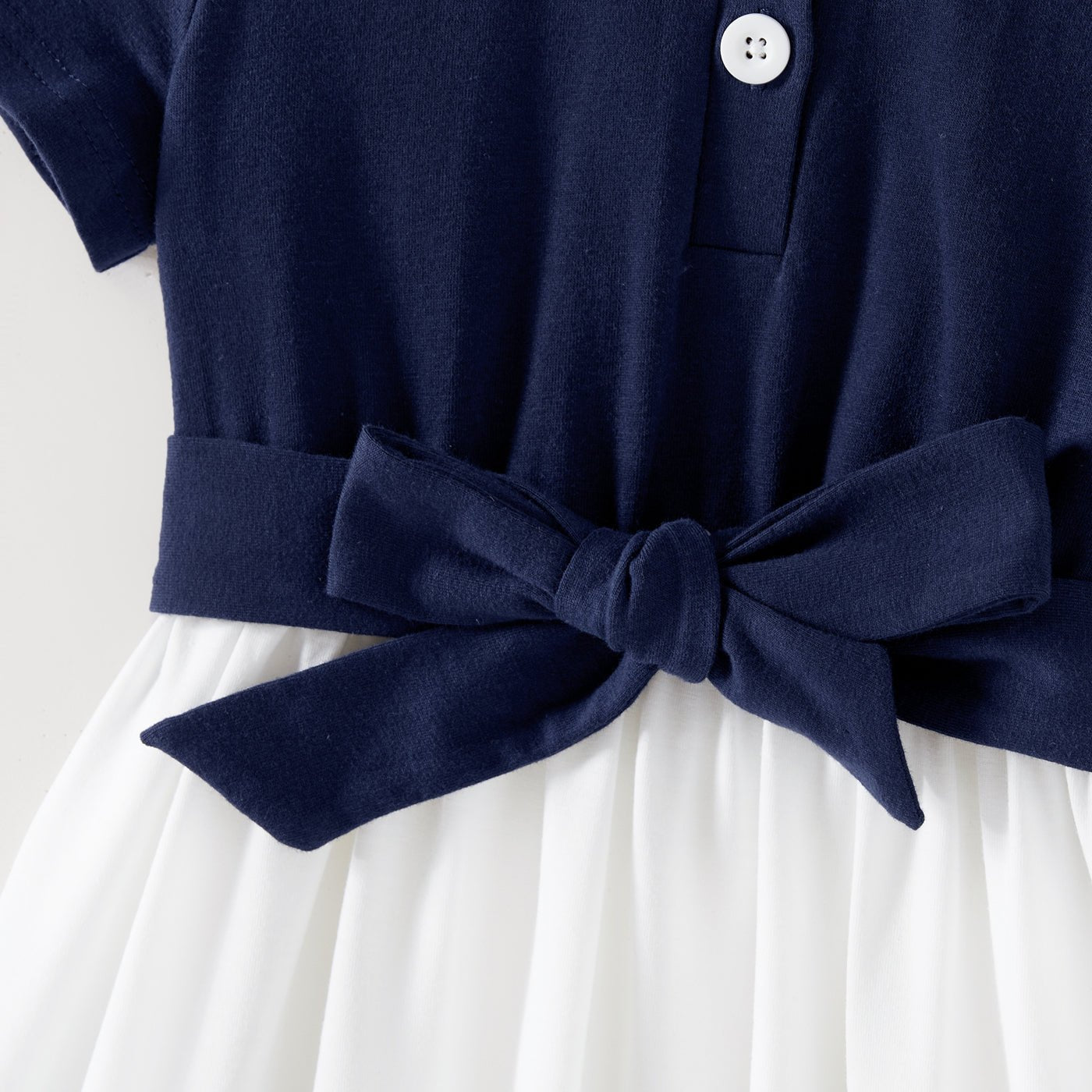 Family Matching Solid Spaghetti Strap Dresses and Striped Colorblock Short-sleeve T-shirts Sets - 20624389