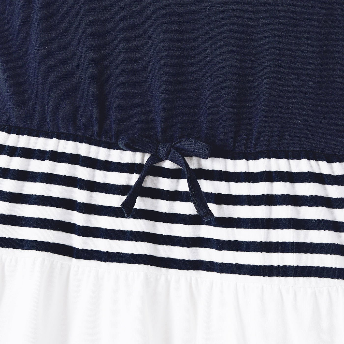 Family Matching Solid Spaghetti Strap Dresses and Striped Colorblock Short-sleeve T-shirts Sets - 20624389