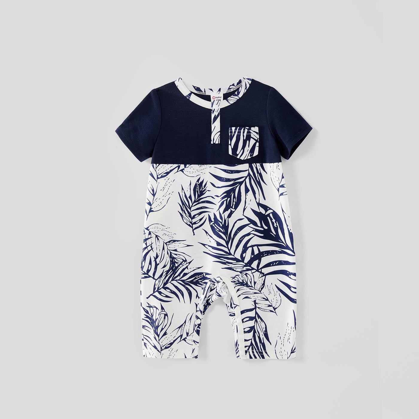 Family Matching Solid Splicing Plant Print Sleeveless Midi Dresses and Short-sleeve T-shirts Sets - 20403214