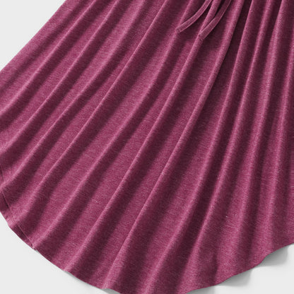 Family Matching Solid V Neck Sleeveless Button Up Drawstring Dresses and Striped Colorblock Short-sleeve T-shirts Sets - 20372558