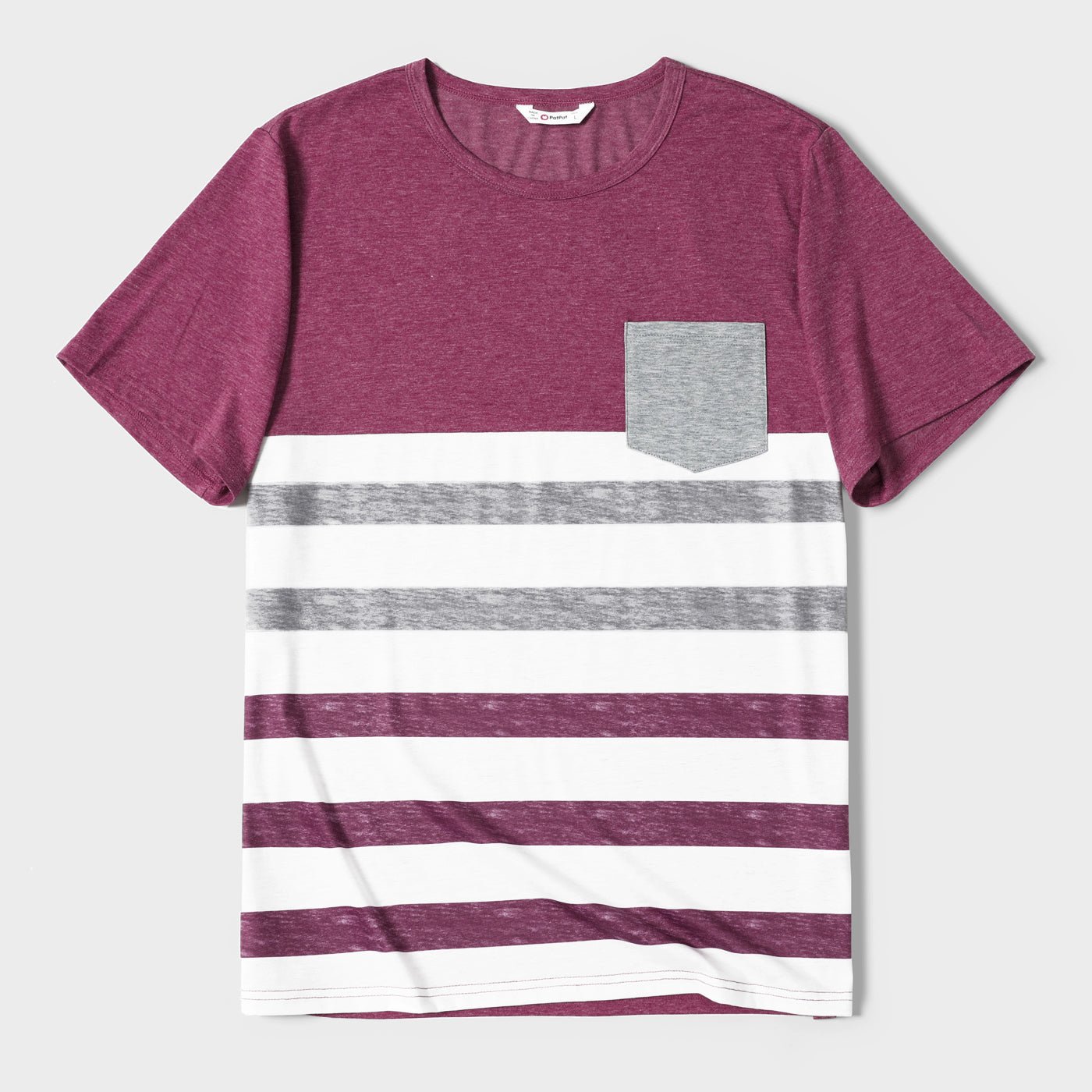 Family Matching Solid V Neck Sleeveless Button Up Drawstring Dresses and Striped Colorblock Short-sleeve T-shirts Sets - 20372558