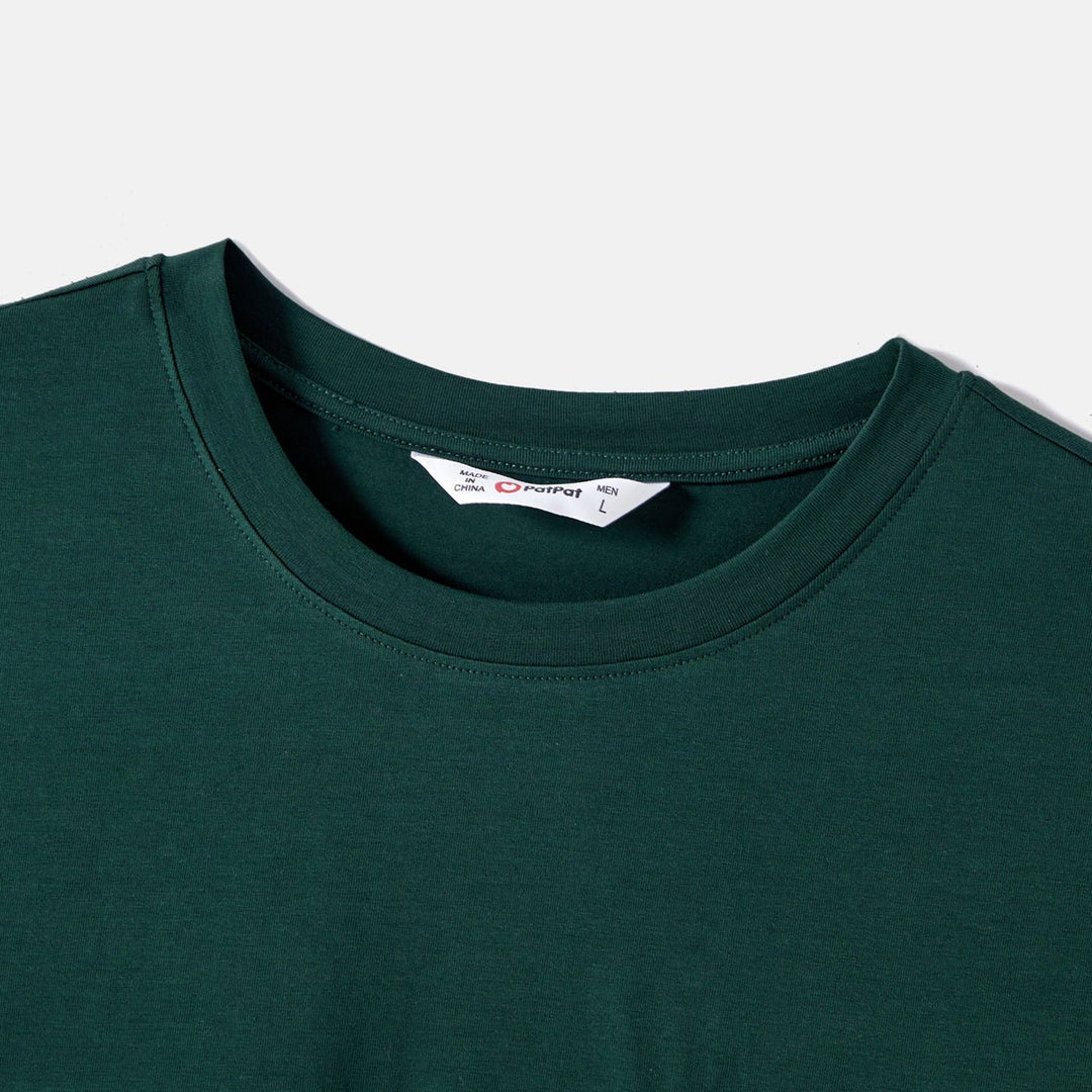 Family Matching Swiss Dot Ruffled Dresses and Stripe Panel Short-sleeve T-shirts Sets - 20607182