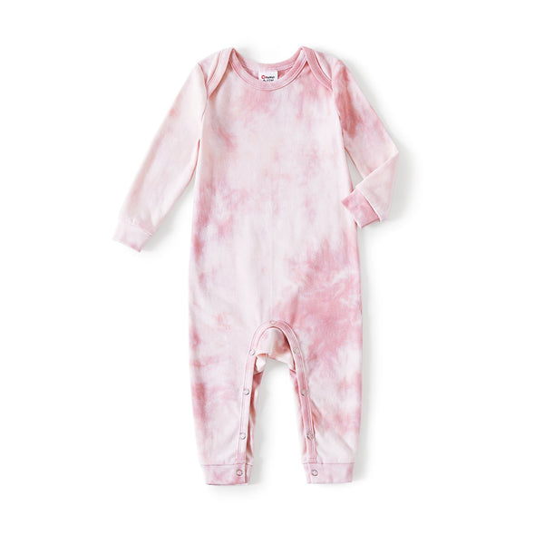 Family Matching Tie-dye Long Sleeve Snug-fitting Pajamas Sets - 20674125