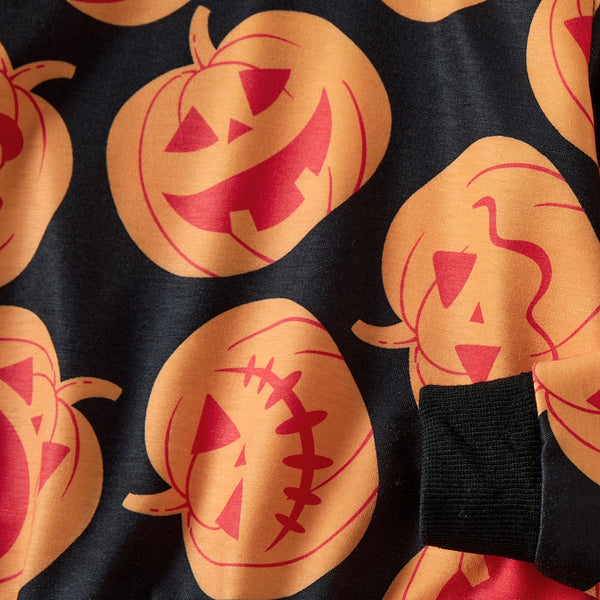 Halloween Family Matching All Over Pumpkin Print Long Sleeve Crewneck Tops - 20681940