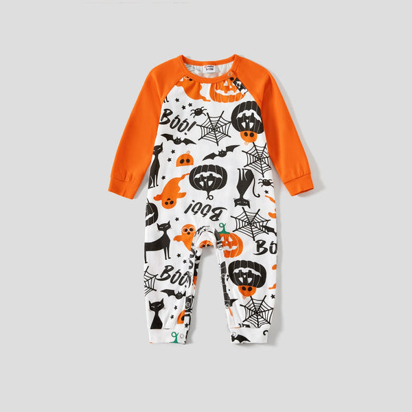 Halloween Family Matching Allover Ghost and Letter Print Long-sleeve Sweatshirts - 20686160