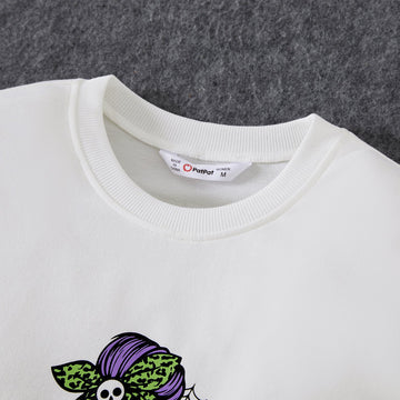 Halloween Family Matching Letter& Bat Print Long Sleeve Tops - 20689420