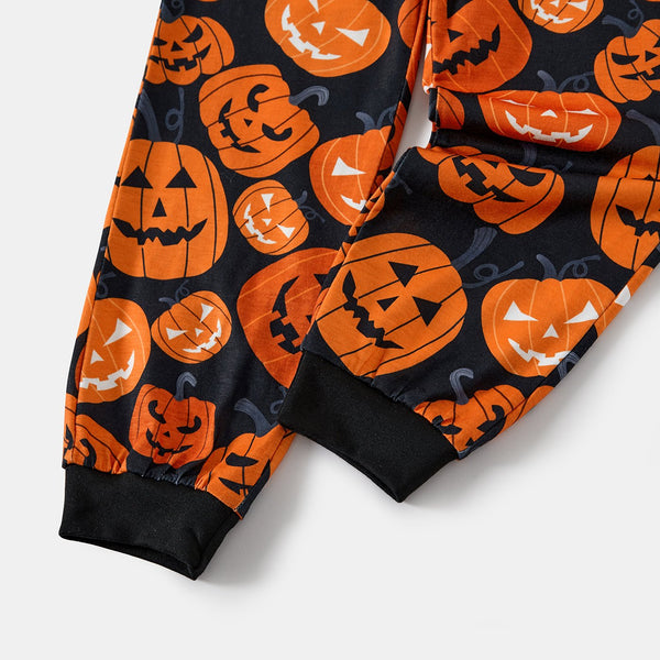 Halloween Family Matching pumpkin print pajamas(Flame Resistant) - 20680540