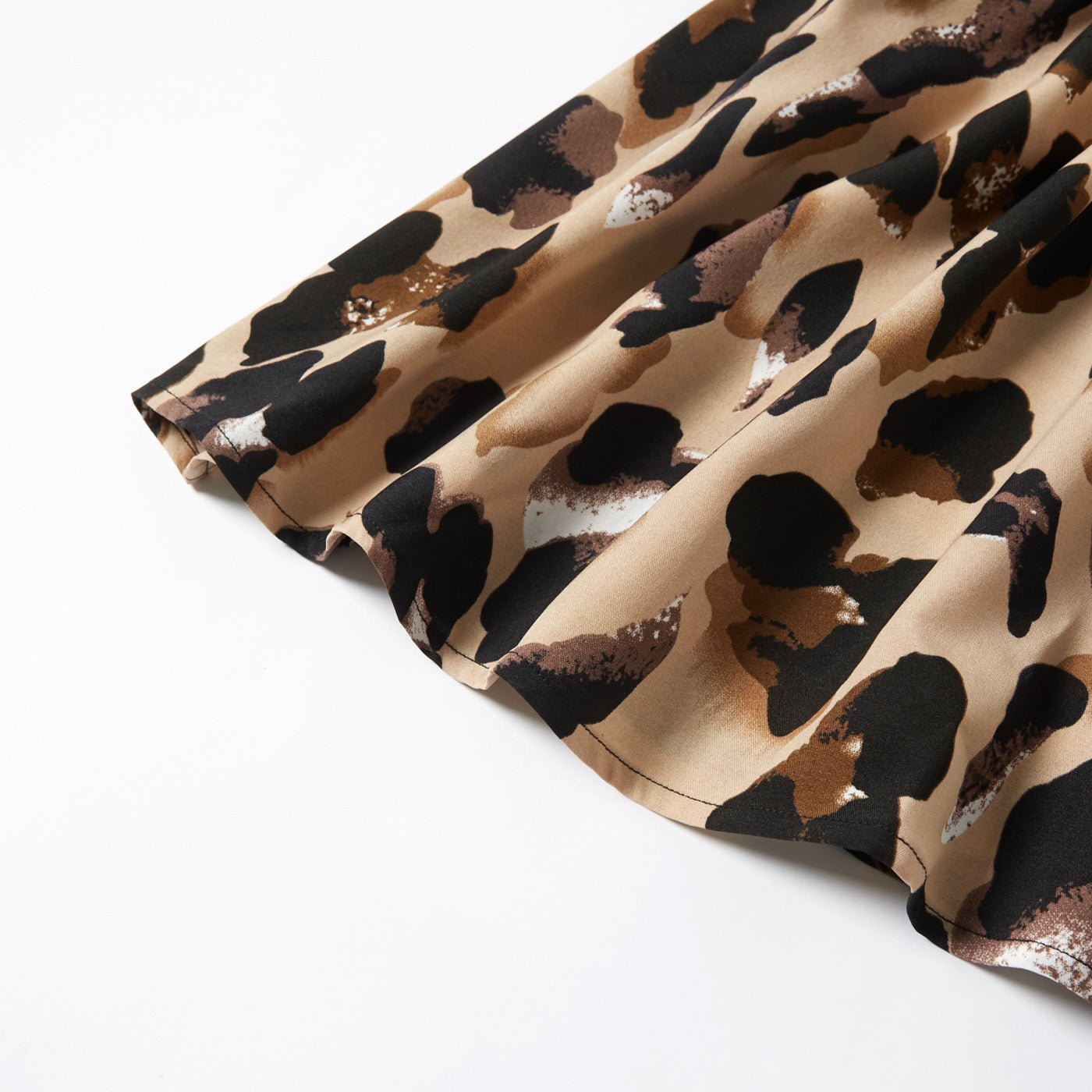 Leopard Print Splice Black Sling Dresses for Mommy and Me - 19836440