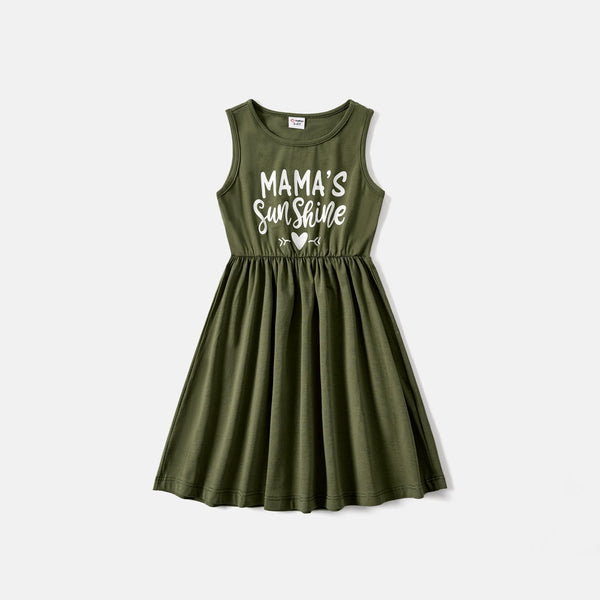 Mommy and Me 95% Cotton Sleeveless Dresses - 20586301