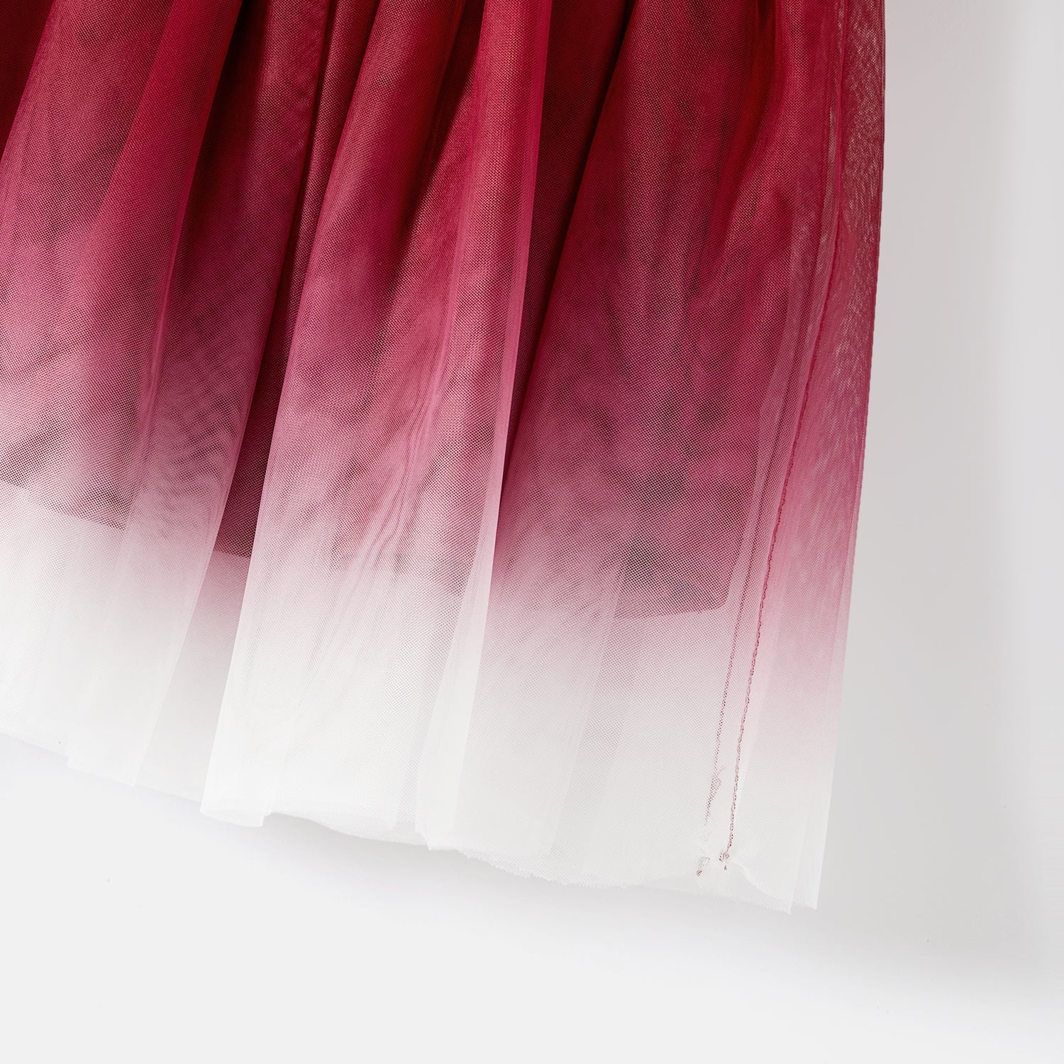 Mommy and Me Cotton Ribbed Spliced Ombre Mesh Dresses - 20598454