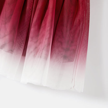 Mommy and Me Cotton Ribbed Spliced Ombre Mesh Dresses - 20598454