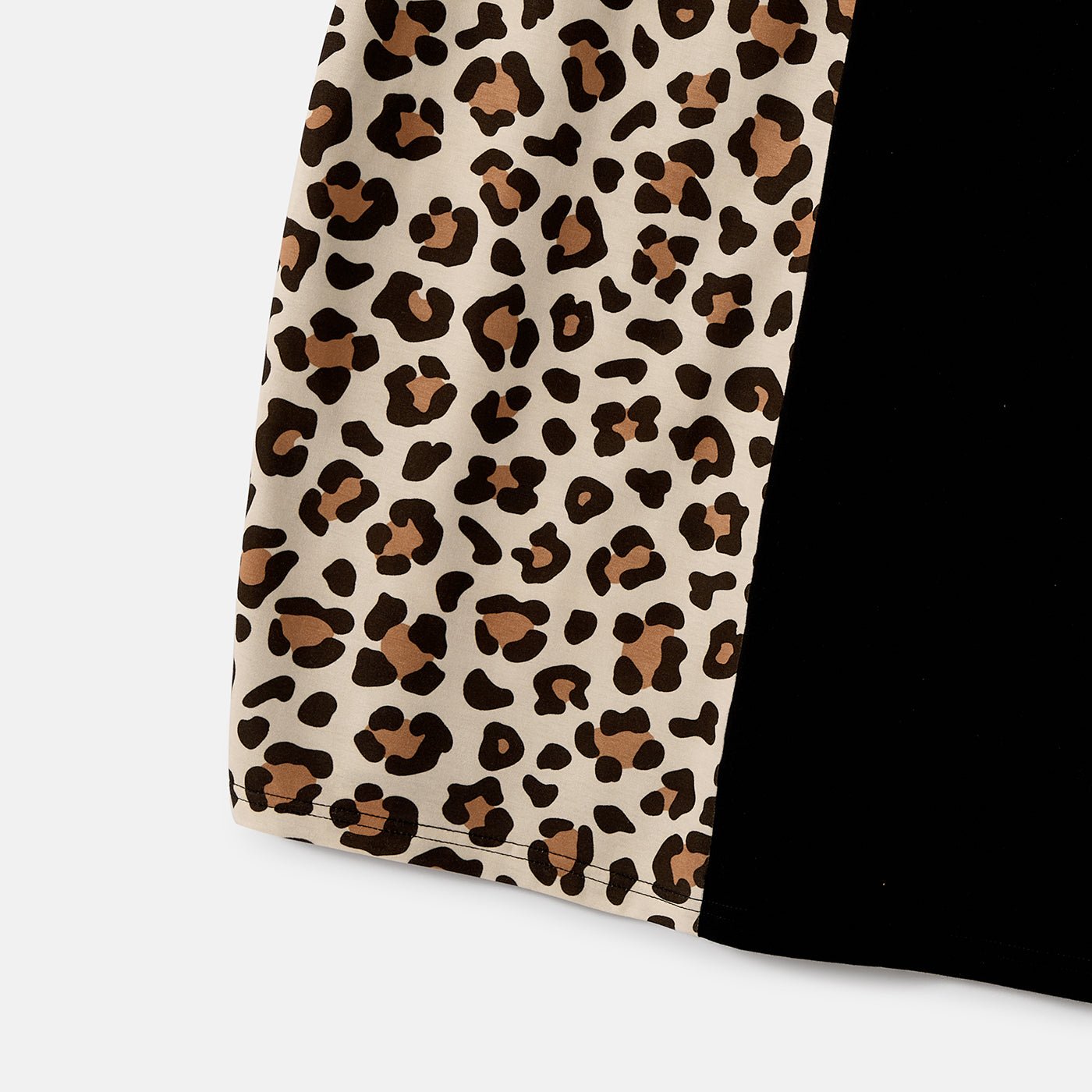 Mommy and Me Naia? Leopard & Black Spliced Bodycon Cami Dresses - 20620031