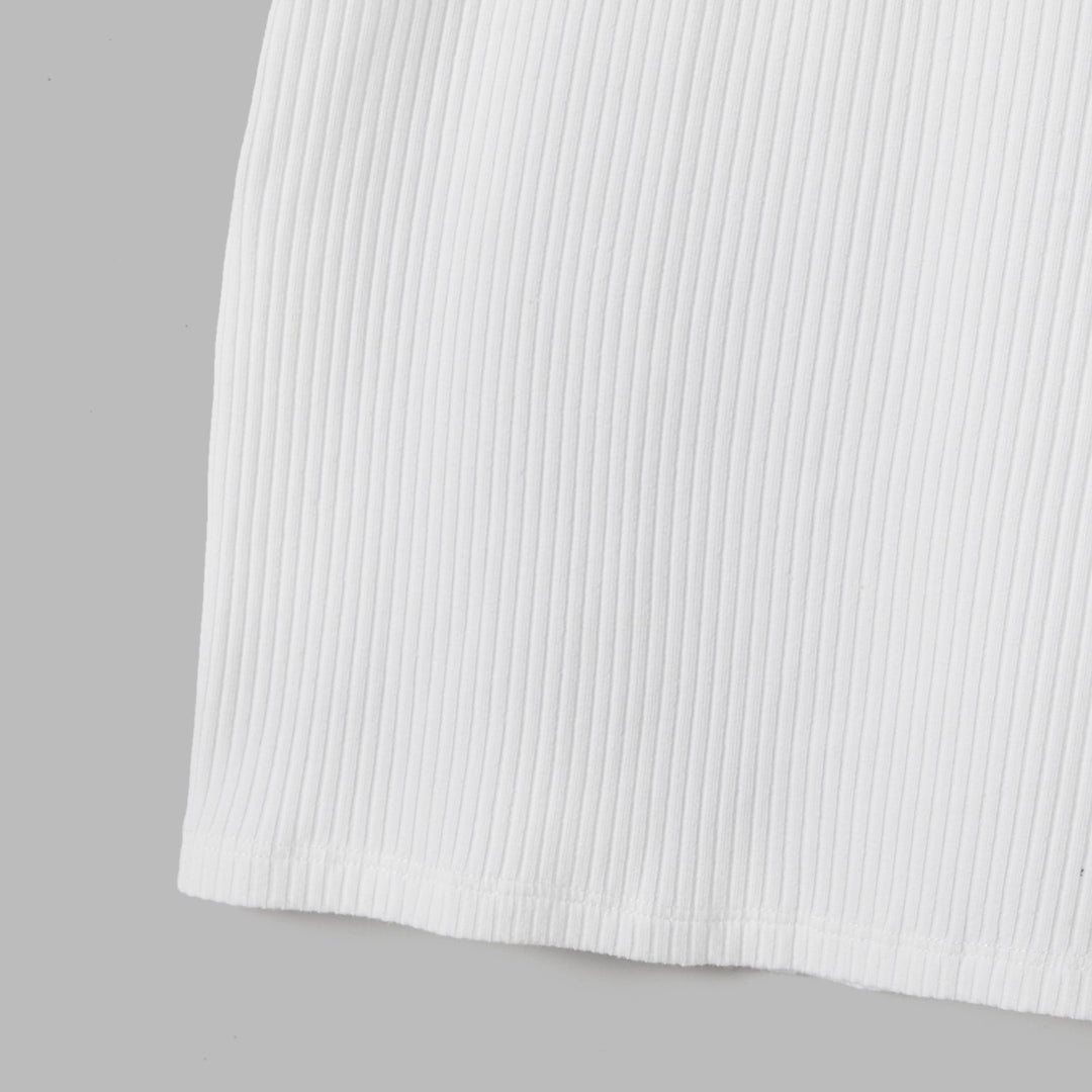 Mommy and Me Textured Puff Sleeve Rib-knit Dresses - 20675991