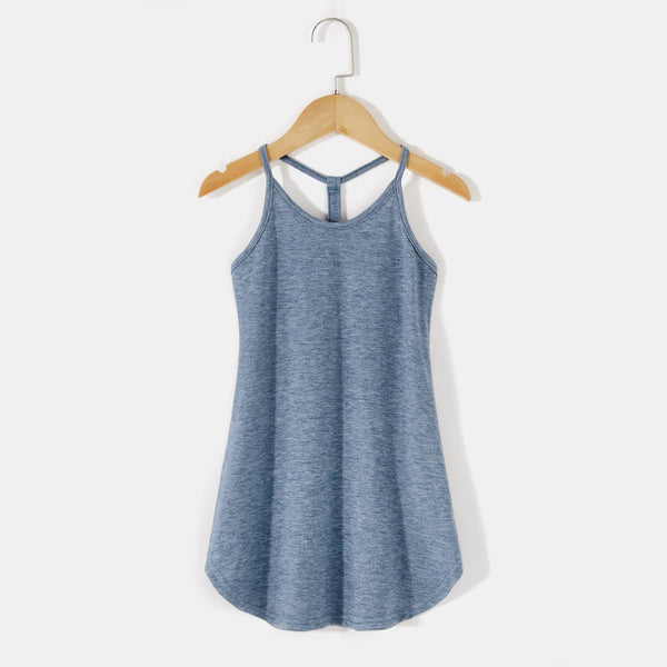 Solid 95% Cotton Slip Dress for Mom and Me - 20451453